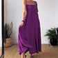 🔥2024 HOT SALE🔥Solid Color Pleated Breathable Spaghetti Strap Dress-2