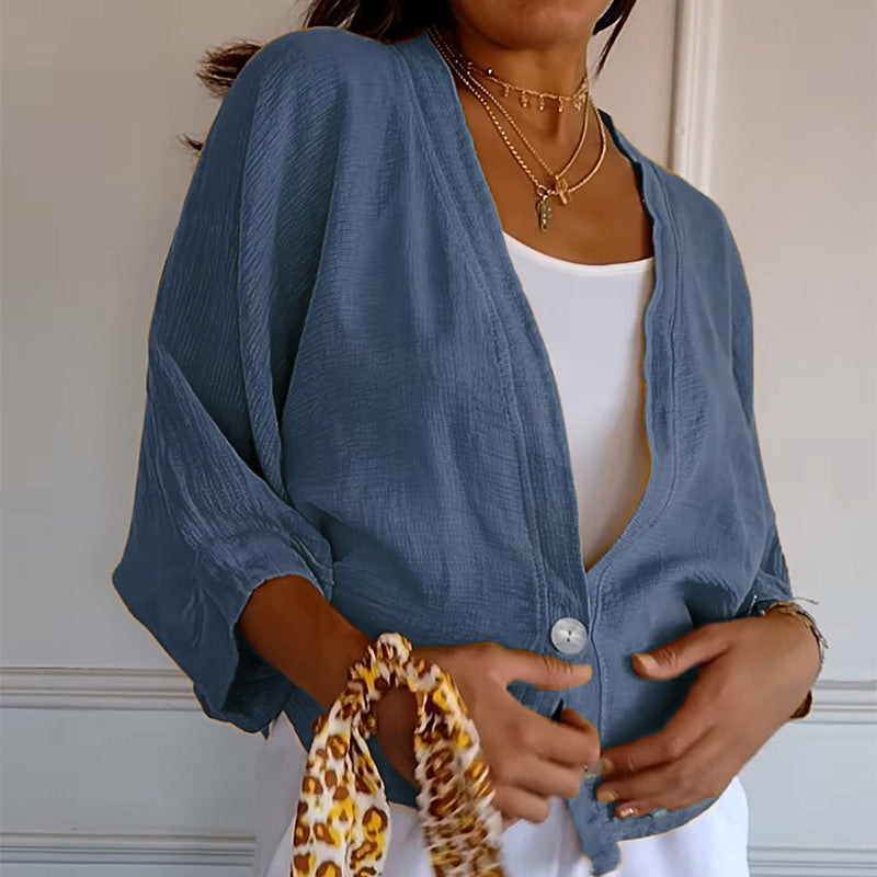 💥50% OFF💥2024 New Plus Size Women's   Batwing Sleeves Cardigan-3