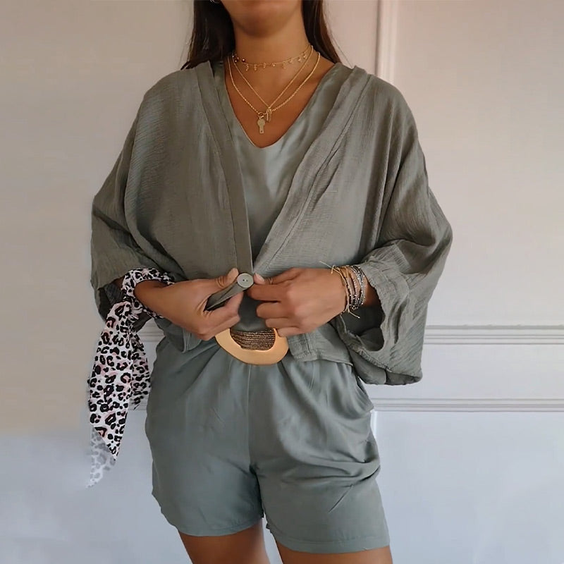 💥50% OFF💥2024 New Plus Size Women's   Batwing Sleeves Cardigan-8