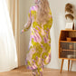 HOT SALE 49% OFF💖Printed Long Back-Hem Top Loose Pants 2 Piece Set-1