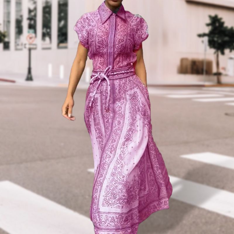 🦋New Arrival-Women Vintage Printed Two Piece Set-1