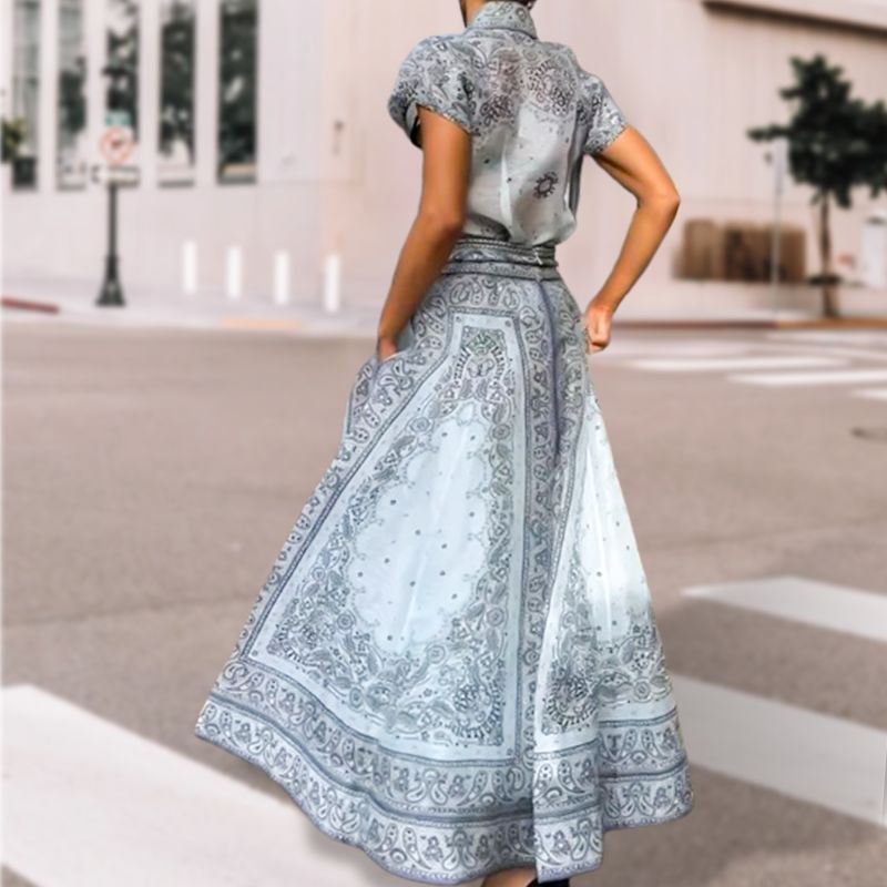 🦋New Arrival-Women Vintage Printed Two Piece Set-3