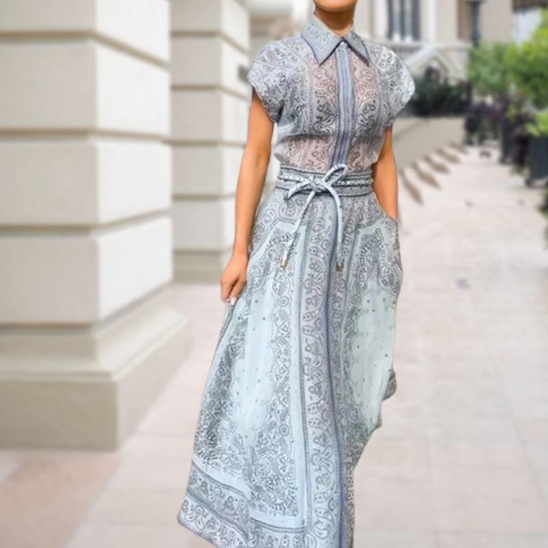 🦋New Arrival-Women Vintage Printed Two Piece Set-7