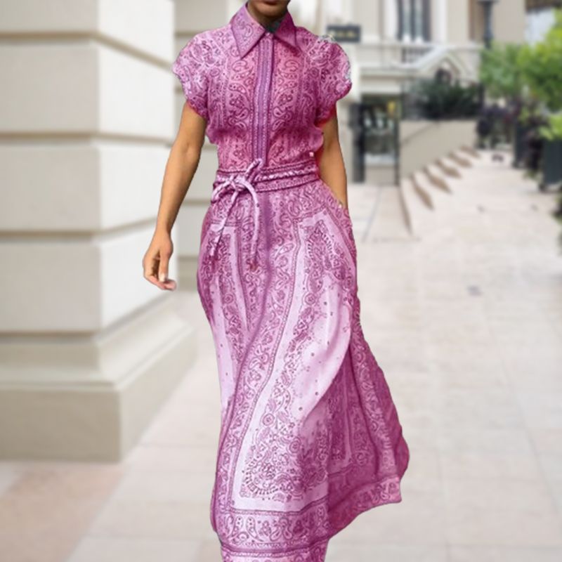 🦋New Arrival-Women Vintage Printed Two Piece Set-8