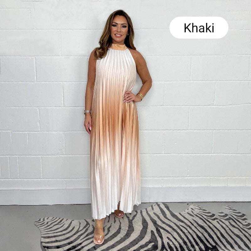 💃 Hot Sale 62% off- Gradient Pleated Sleeveless Dress💖-14