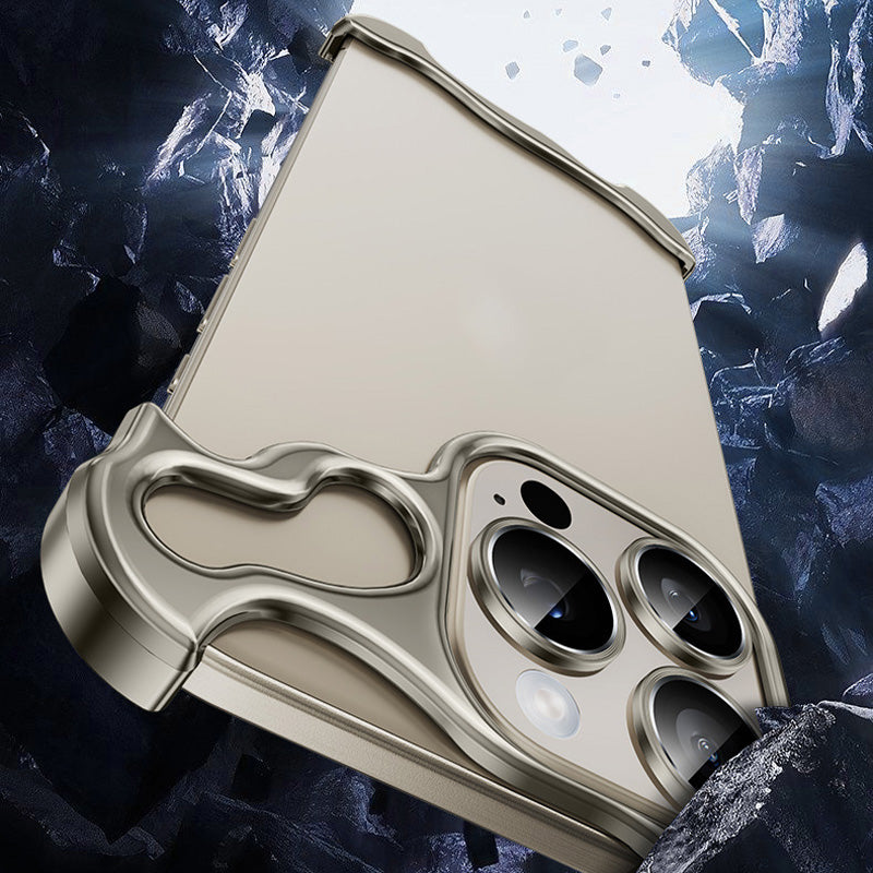 Special-Shaped Metal Corner Pad Anti-Fall Phone Case for iPhone (Free lens film)-10