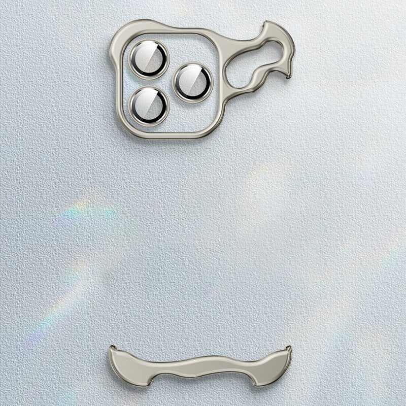 Special-Shaped Metal Corner Pad Anti-Fall Phone Case for iPhone (Free lens film)-6