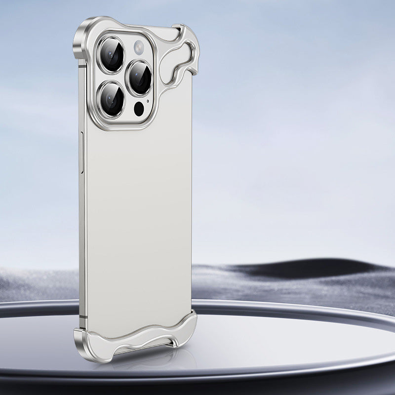 Special-Shaped Metal Corner Pad Anti-Fall Phone Case for iPhone (Free lens film)-14