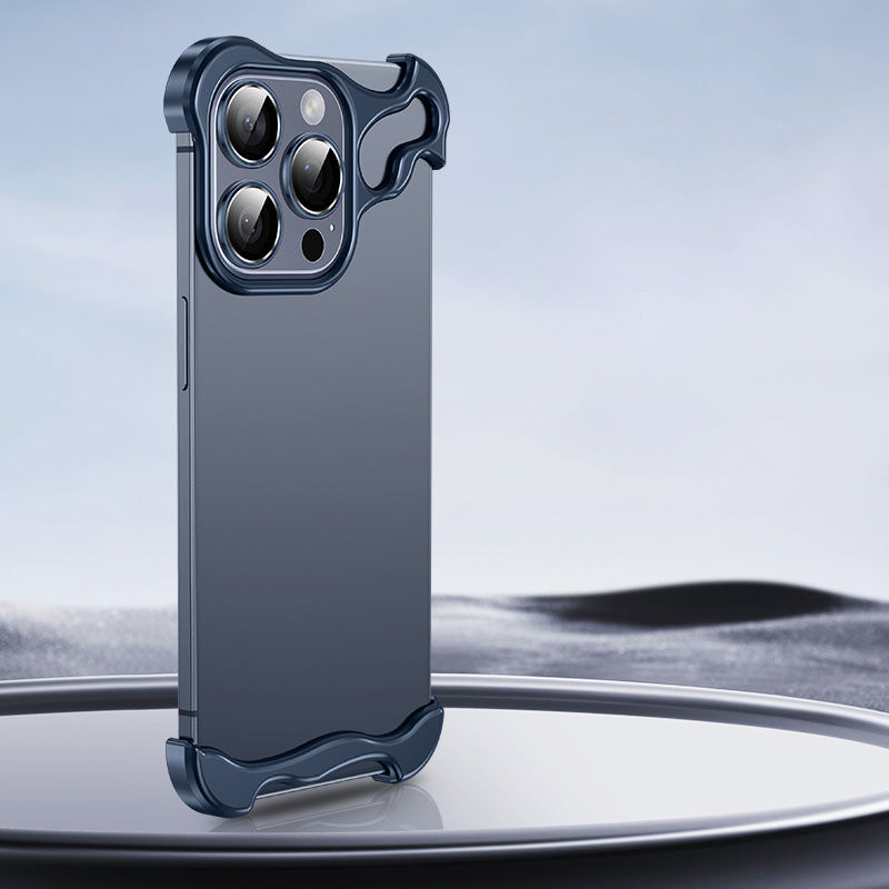 Special-Shaped Metal Corner Pad Anti-Fall Phone Case for iPhone (Free lens film)-13