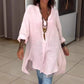 🌷Limited Time 50% OFF💞Summer Cotton Linen V-Neck Casual Shirt-3