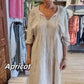 🌷Limited Time 58% OFF💞Women’s Tiered V-Neck Solid Half-Sleeve Long Dress-8
