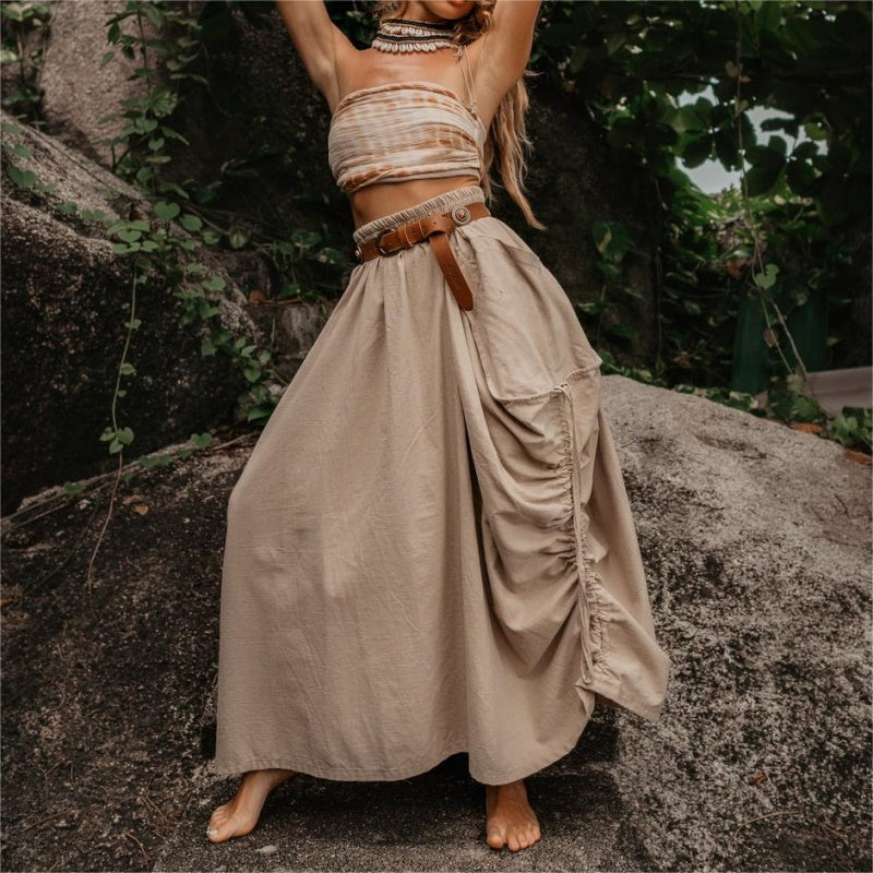 Hot Sale 60% OFF💃Women's Casual Skirt with Side Drawstrings-4