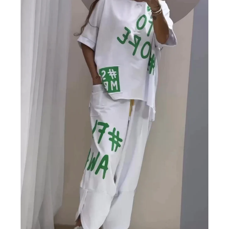 ✨New Arrival✨Women’s Casual Loose Fit Two-Piece T-Shirt & Pants Set-1