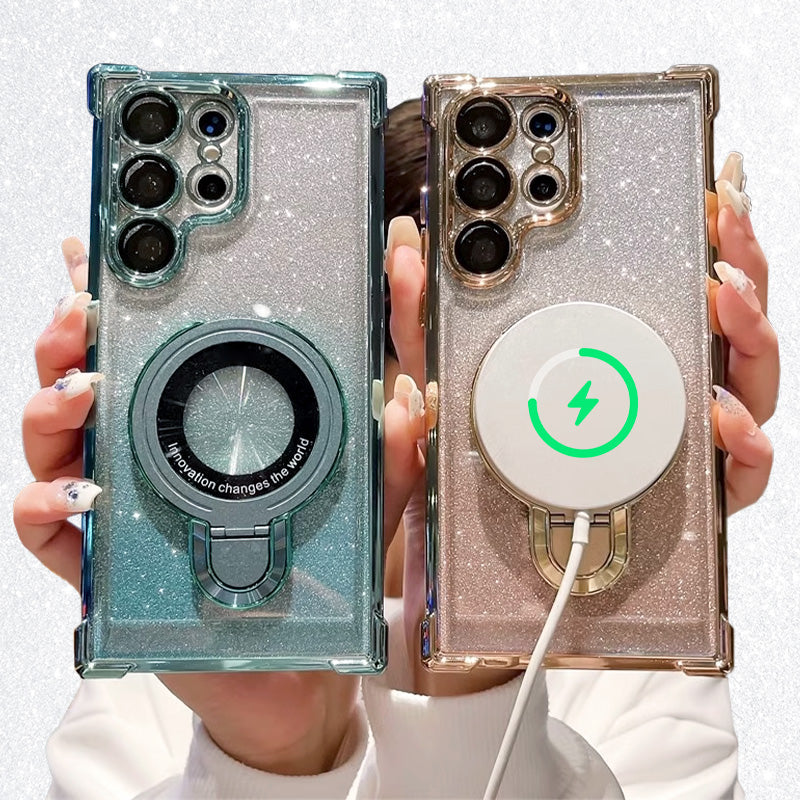 Magnetic Glitter Phone Case For Samsung-2
