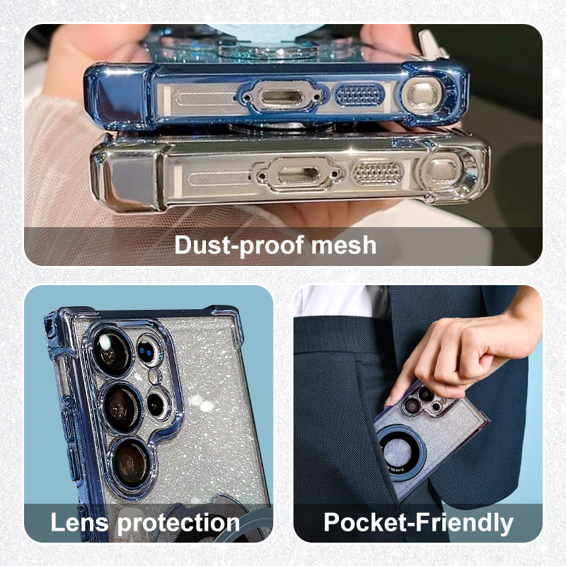 Magnetic Glitter Phone Case For Samsung-6