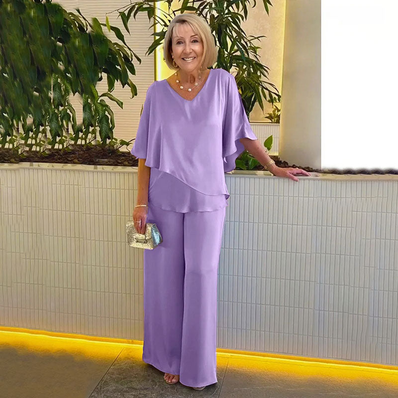 💥BEST SELLING 54%OFF🌷Plus Size Double Layer 2-Piece Set-3