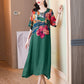 💃2025 Neuankömmling Vorverkaufs-Women's Elegant Flowy Blumendruck Plus-Size-Kleid