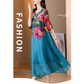 💃2025 Neuankömmling Vorverkaufs-Women's Elegant Flowy Blumendruck Plus-Size-Kleid