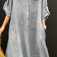 🔥52% OFF💕🦋Summery maxi dress made from a cotton-linen blend👚-3