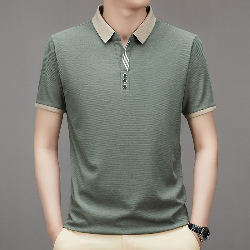 ✨New Arrival✨ Men's striped jacquard waffle short-sleeved T-shirt-2
