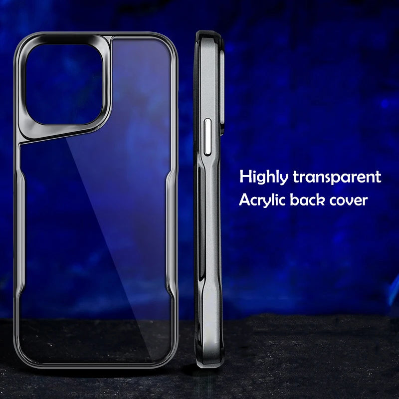 Luxury Acrylic Transparent Electroplated Soft Frame Case-3