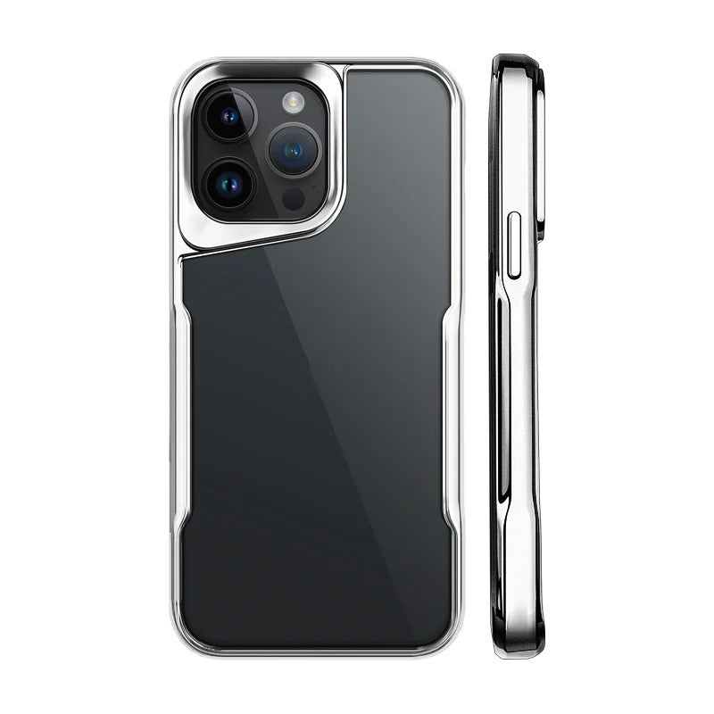 Luxury Acrylic Transparent Electroplated Soft Frame Case-12