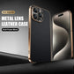 Electroplated Metal Lens Ultra-thin Leather Protect for iPhone-3
