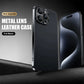 Electroplated Metal Lens Ultra-thin Leather Protect for iPhone-4
