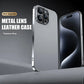 Electroplated Metal Lens Ultra-thin Leather Protect for iPhone-6