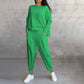 🌷Limited time sale💞 Round-Neck Long-Sleeved Top ＆ Pants 2-Piece Set-6