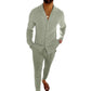 ⏳Limited Sale 50% OFF🌸Men's Minimalist Cotton Linen Casual Two Piece Set-5