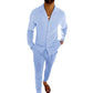 ⏳Limited Sale 50% OFF🌸Men's Minimalist Cotton Linen Casual Two Piece Set-6