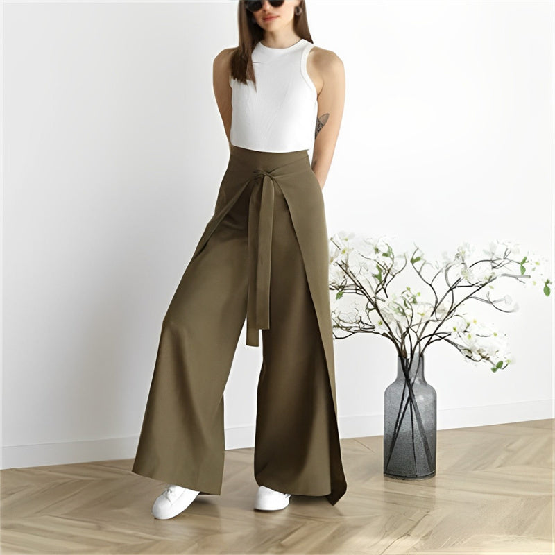 🔥Summer Sale🔥Women's Tie Knot Wide Leg Pants-5