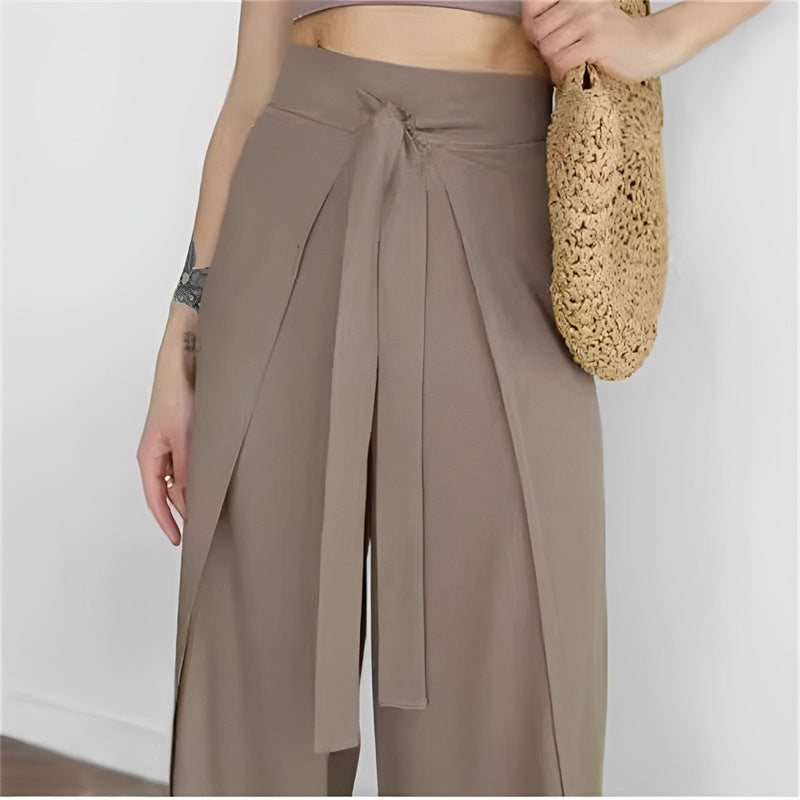 🔥Summer Sale🔥Women's Tie Knot Wide Leg Pants-8