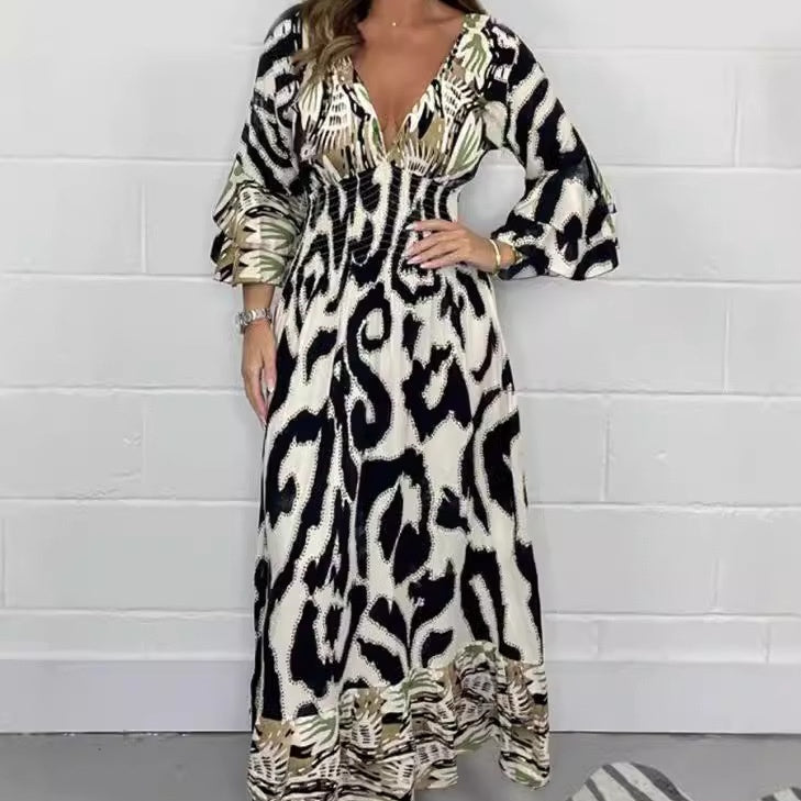 🦋Breathable Fashion V-Neck A-Line Long Dress🔥Hot Sale - 61% OFF🔥-1