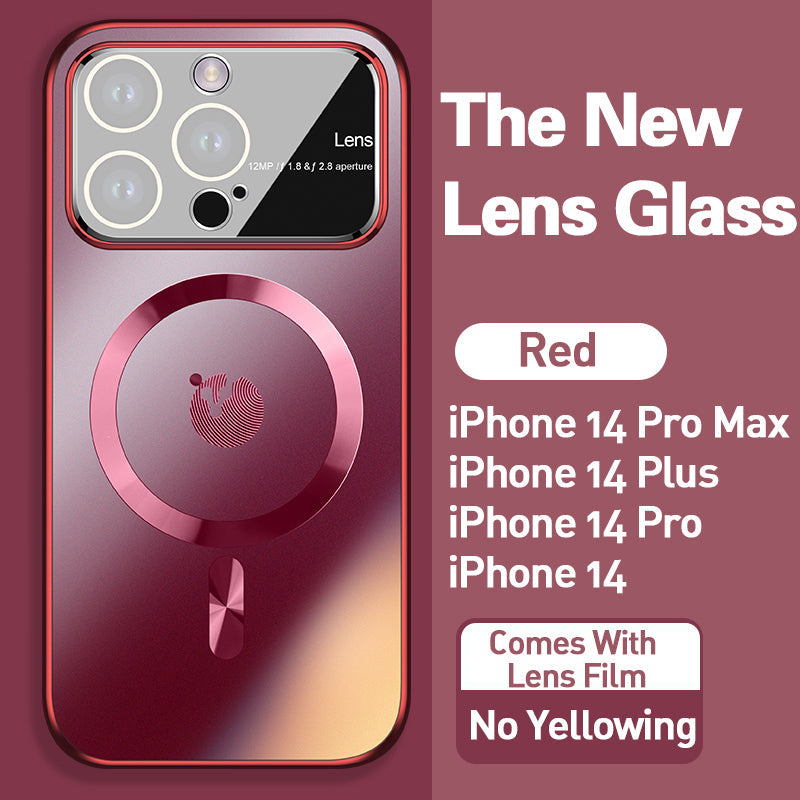 Lens Explosion-Proof Frosted Magnetic Attraction Case Cover For iPhone-4