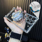 Transparent Anti-Drop Phone Case with Rotating Stand for Galaxy Series-1