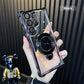 Transparent Anti-Drop Phone Case with Rotating Stand for Galaxy Series-8