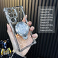 Transparent Anti-Drop Phone Case with Rotating Stand for Galaxy Series-7
