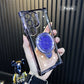 Transparent Anti-Drop Phone Case with Rotating Stand for Galaxy Series-10