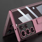 Transparent Plating Bracket Case Cover For Samsung Galaxy S23-5