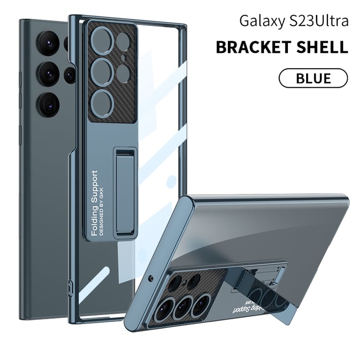 Transparent Plating Bracket Case Cover For Samsung Galaxy S23-3