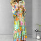 🌸Flower skirt-57% OFF🌸Retro Loose Long-Sleeved Pleated Long Dress-4