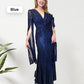 ✨New Arrival✨Sequined V-Neck Evening Dress with Pleated Hem-9