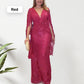 ✨New Arrival✨Sequined V-Neck Evening Dress with Pleated Hem-13