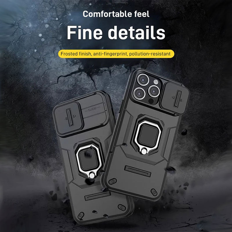 Battle Bear Push Window Rings Case for iPhone-3