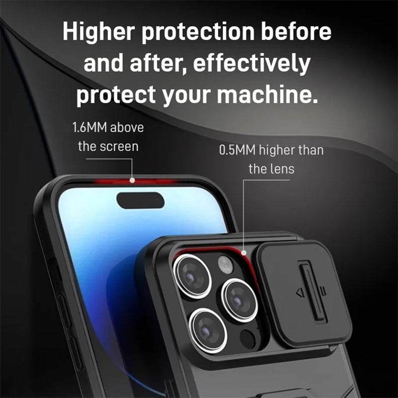 Battle Bear Push Window Rings Case for iPhone-4