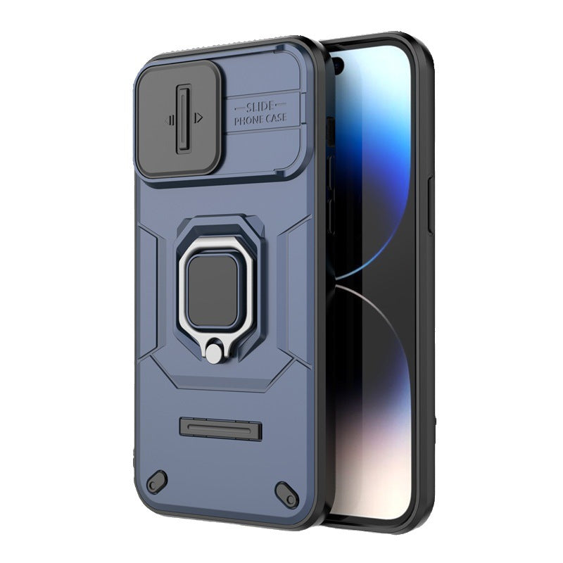 Battle Bear Push Window Rings Case for iPhone-12