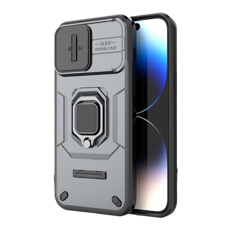 Battle Bear Push Window Rings Case for iPhone-13