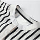 💕 Classy & Comfortable🌸Casual Striped Round Neck Button Front Blouse-4